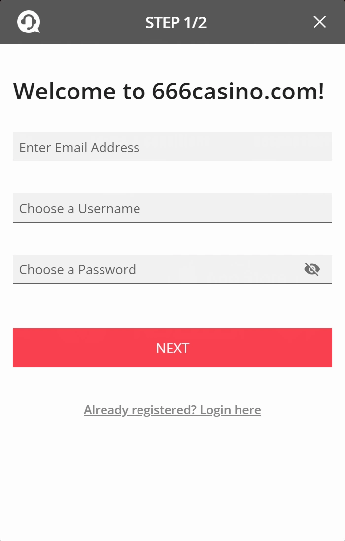 How to register at 666 Casino