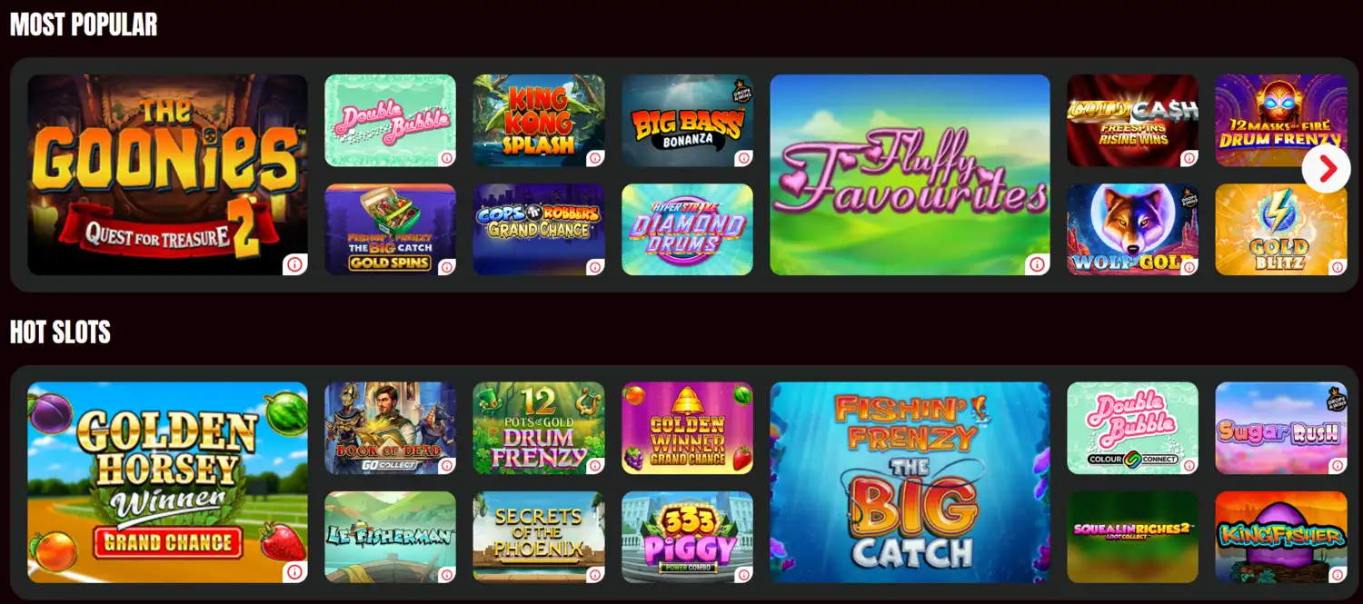 666 Casino available games after login